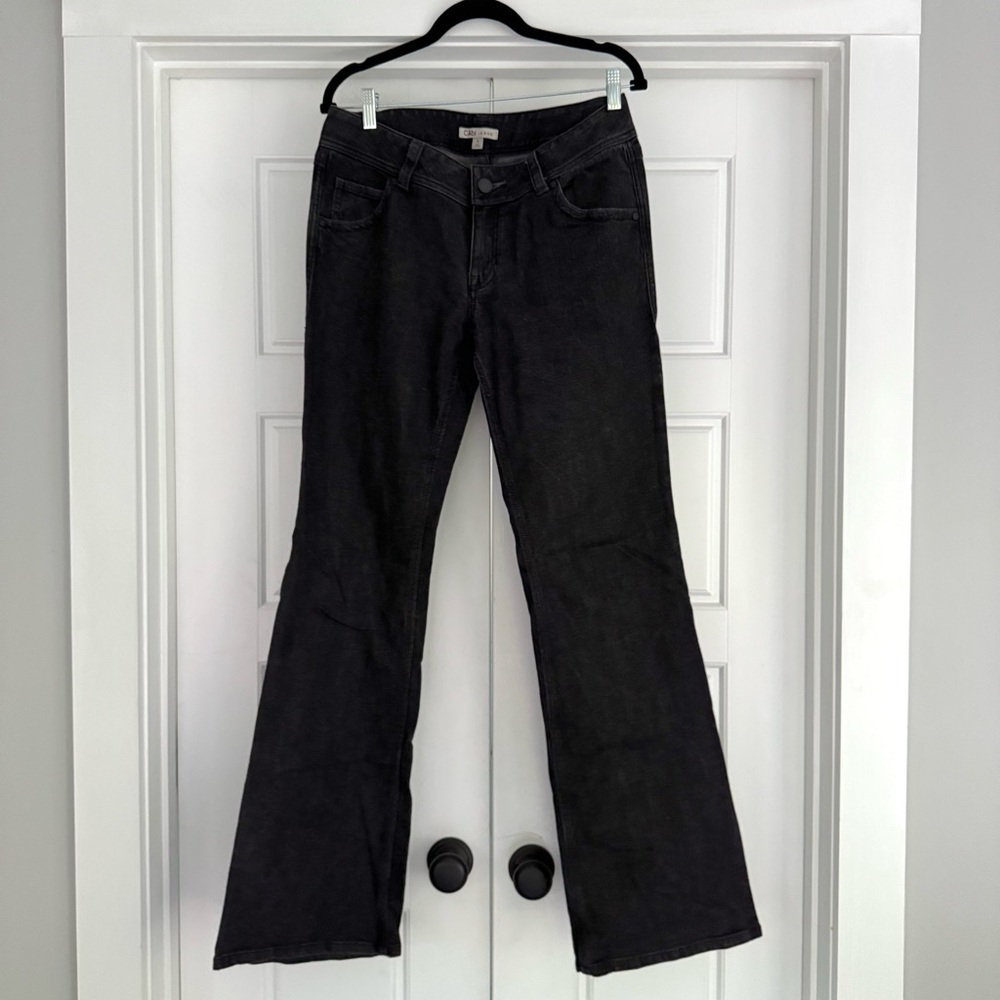 CAbi Bootcut Flare Tall Trouser Jeans Faded Black, size 8